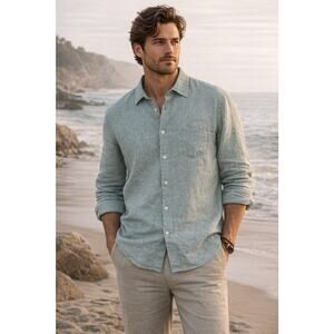 Baird McNutt Murano XL Lightweight Breathable Linen Shirt Woven